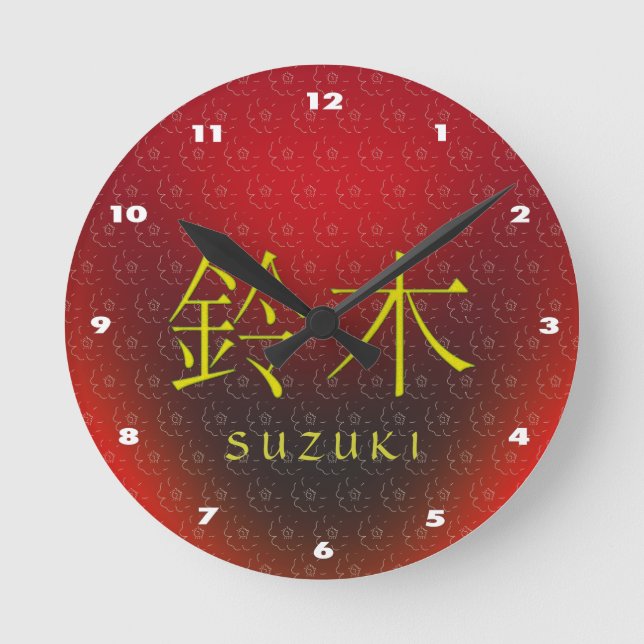Suzuki Monogram Round Clock (Front)
