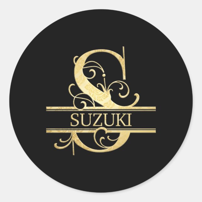 Suzuki Name Classic Round Sticker (Front)
