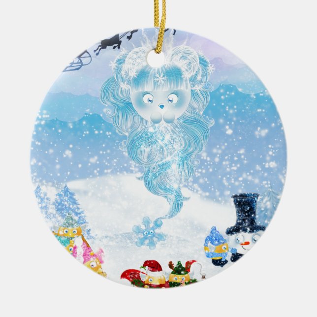 Suzy Snowflake is Coming to Town! Ceramic Tree Decoration (Front)