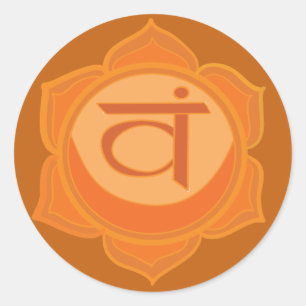 Svadhisthana Chakra Classic Round Sticker, Glossy Sticker