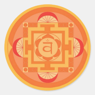 Svādhisthāna Chakra Mandala Classic Round Sticker
