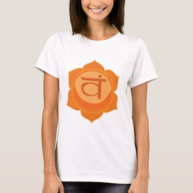 Svadhisthana Sacral Chakra Women's  T-Shirt, White T-Shirt (Front)