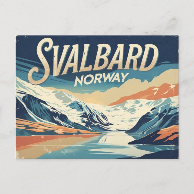 Svalbard Arctic Vintage Postcard (Front)
