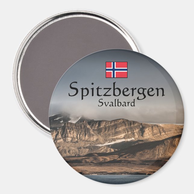 Svalbard Landscape Photo Magnet (Front/Back)