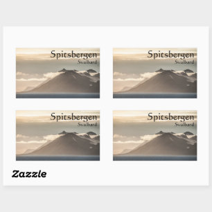 Svalbard Landscape Photo Rectangular Sticker