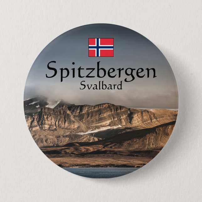 Svalbard Souvenir  7.5 Cm Round Badge (Front)