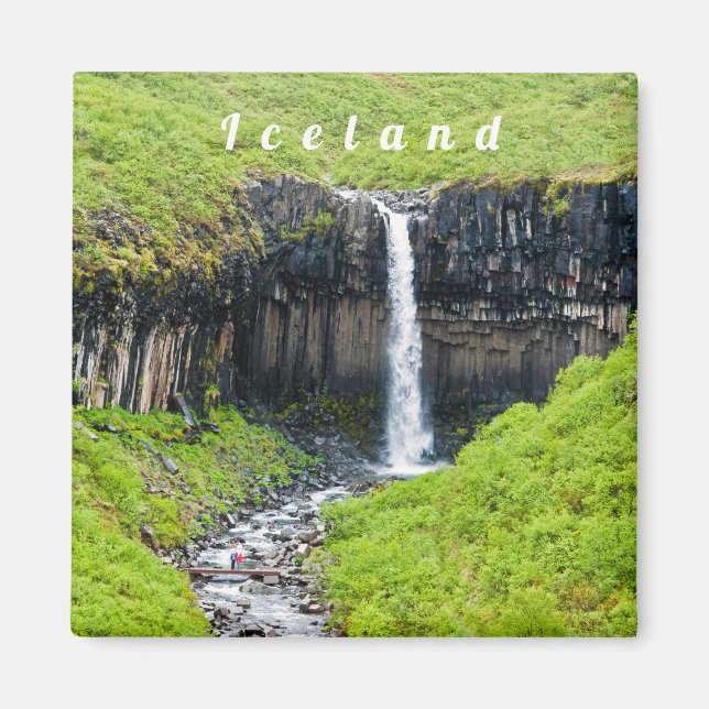 Svartifoss Waterfall in Skaftafell - Iceland Magnet (Front)