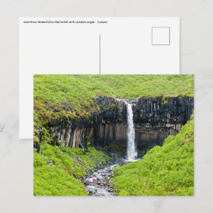 Svartifoss Waterfall in Skaftafell - Iceland Postcard