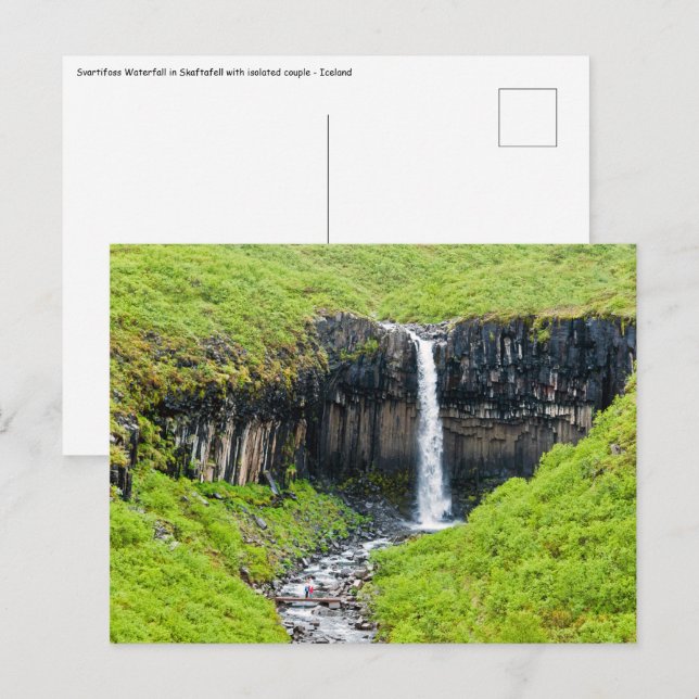 Svartifoss Waterfall in Skaftafell - Iceland Postcard (Front/Back)