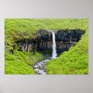 Svartifoss Waterfall in Skaftafell - Iceland Poster