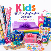  Kids Gift Wrapping Supplies Collection