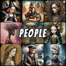 Unconventional people for decoupage