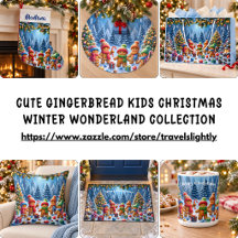 Cute Gingerbread Kids Christmas Winter Wonderland