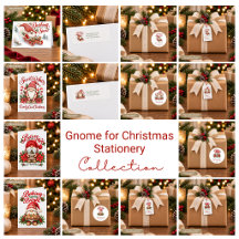 Gnome for Christmas Stationery Collection