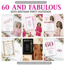 60 and Fabulous: 60th Birthday Party Invitation