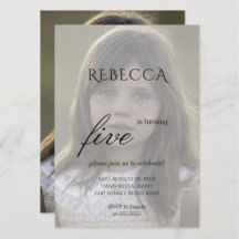 Elegant simple photo girl birthday 