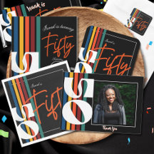 Retro Stripe 50 Fifty Fiftieth Birthday Collection