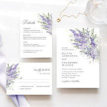 Lavender & Sage Green Floral Wedding Suite