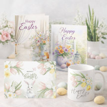 ELEGANT FLORAL HAPPY EASTER CARDS & GIFTS