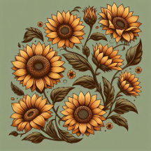 Sage and Sunflowers