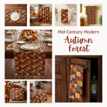 Mid-Century Modern Autumn Forest