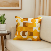 Retro Half Circles Pattern Home Decor