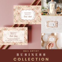 Elegant Nail Salon Floral Business