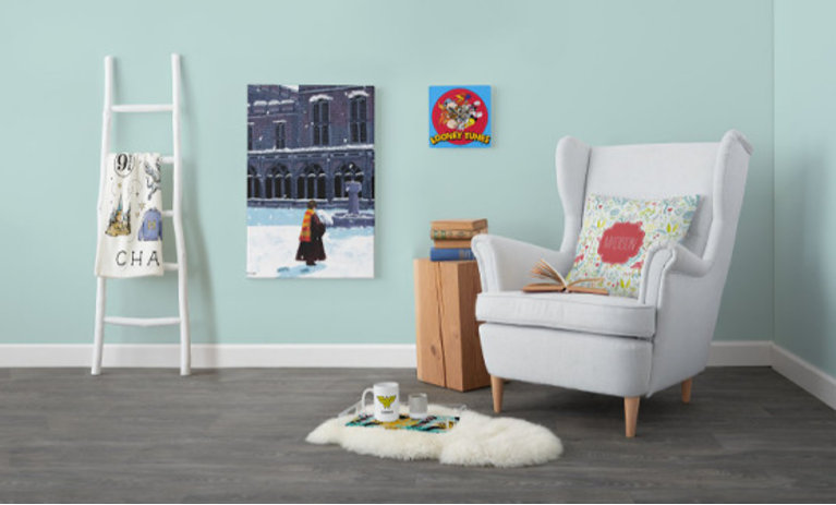 An assortment of products from our officially licensed brand partners, including Harry Potter, Looney Tunes, and Wonder Woman.