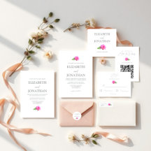Pink Rose Classic Minimalist Wedding