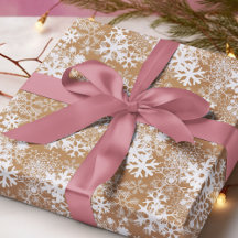 Kraft Brown Christmas Snowflakes
