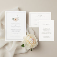 POPPY | Ivory Cream Watercolor Floral Wedding 