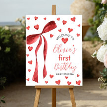 Sweetheart Red Bow 1st Birthday Collection 