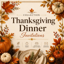 Thanksgiving Dinner Invitations