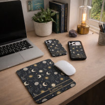 Mystical Celestial Moon Pattern Sports & Tech