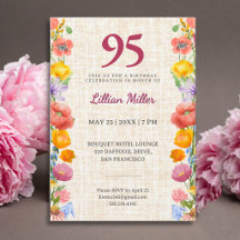 95th Birthday Linen Garden Party Collection