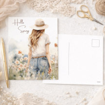 HELLO SPRING FLORAL ART & INSPIRATIONAL POSTCARDS