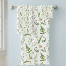 Chamomile Flower Botanical Rustic Pattern