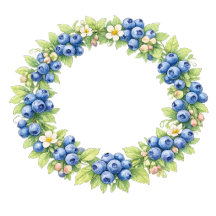A berry sweet baby Blueberries wreath watercolor 