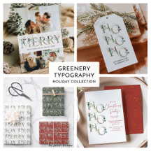 Holiday Collection 5 - Greenery Typography