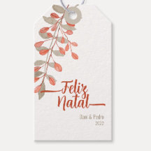 Copper Watercolor Merry Christmas em Portugues