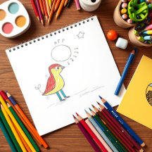 Sketch and lines notebook for kids