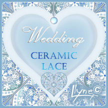 Ceramic Lace Light Blue WEDDING
