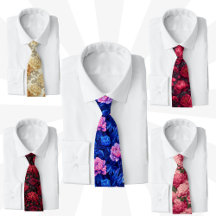 Cute Peonies Floral Gift Ties  