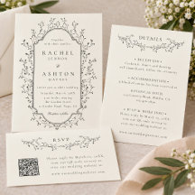 Elegant Vintage Botanical Wedding Ivory Collection