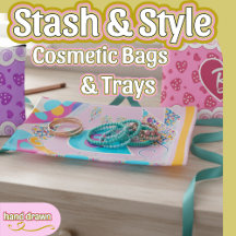 Stash And Style Cosmetic Bags And Trays 