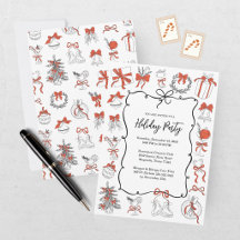 Elegant Red Black Christmas Holiday Collection