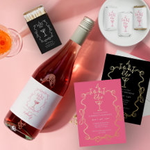 A Tini Bit Older Chic Hand Drawn Martini Birthday 