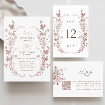 Romantic Dusty Rose Botanical Wedding Collection