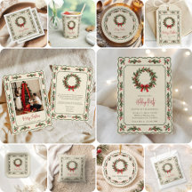 Vintage Christmas Wreath 
