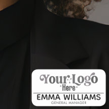 Logo Employee Magnetic Or Safety Pin Name Tag